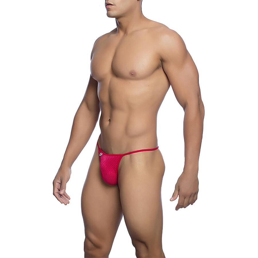 MOB - ROTER MIKROFASER-V-STRING GRÖSSE L/XL – Bild 2
