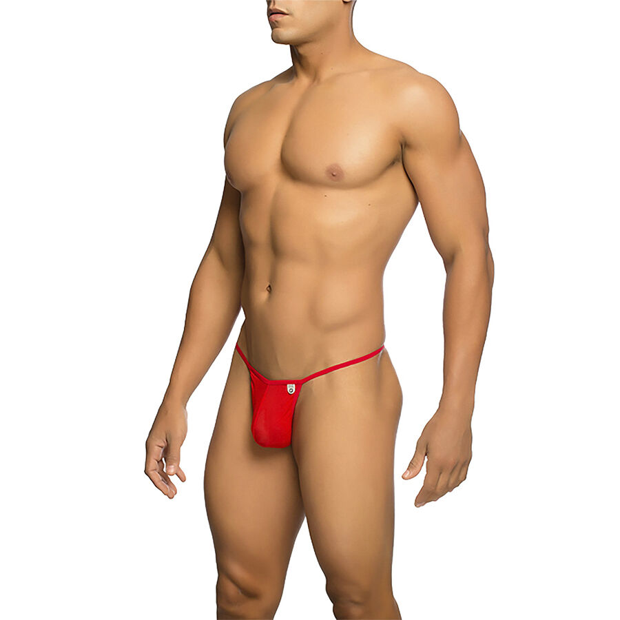 MOB - TRANSPARENTER ROTER T-FÖRMIGER TANGA GRÖSSE L/XL – Bild 2