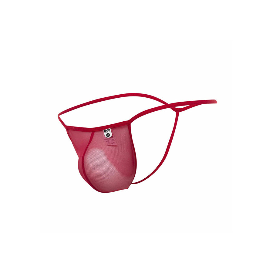 MOB - TRANSPARENTER ROTER T-FÖRMIGER TANGA GRÖSSE L/XL – Bild 4