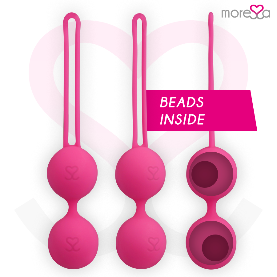 MORESSA - OSIAN THREE ENTRENAMIENTO SUELO PELVICO 85 gr PREMIUM SILICONA ROSA - Imagen 2