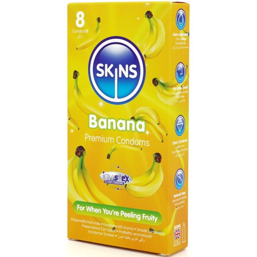 SKINS - PACK DE 8 PRÉSERVATIFS BANANE PREMIUM – Image 2