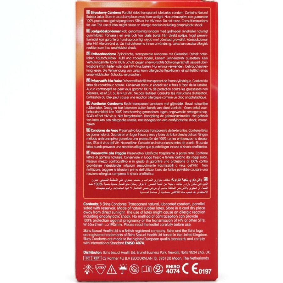 SKINS - PACK DE 8 PRÉSERVATIFS PREMIUM FRAISE – Image 4