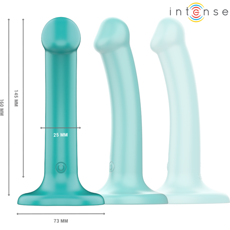 INTENSE - KATIE VIBRATEUR AVEC VENTOUSE 10 VIBRATIONS TÉLÉCOMMANDE BLEUE – Image 3