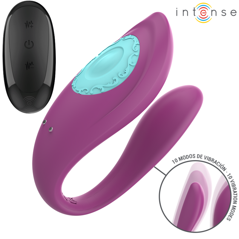 INTENSE - ANNIE VIBRATEUR ET STIMULATEUR EN U VIOLET TÉLÉCOMMANDE – Image 2