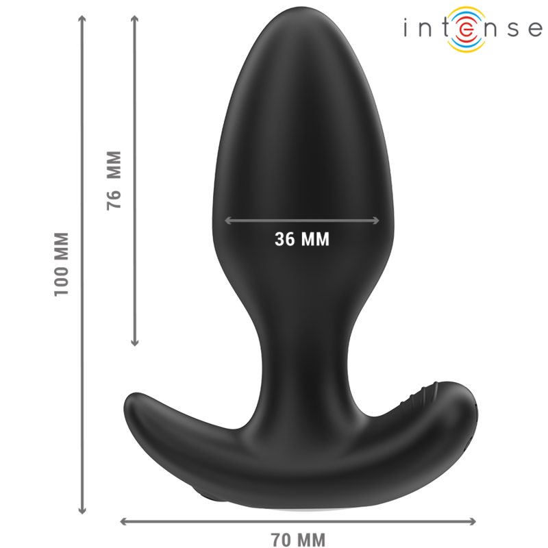 INTENSE - JOEY ANAL PLUG 10 VIBRAZIONI NERO TELECOMANDO - immagine 3