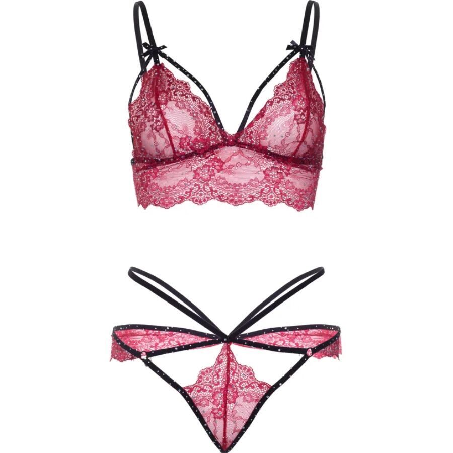 LEG AVENUE - 81623 BH + STRING-SET, BURGUNDERROT, GRÖSSE S – Bild 5