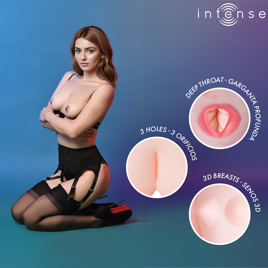 INTENSE DOLLS - MONIQUE MUÑECA HINCHABLE CON TRES ORIFICIOS - Imagen 3