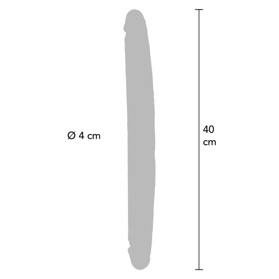 GET REAL - DOPPELENDES SILIKON-DILDO KARAMELL 40 CM – Bild 3