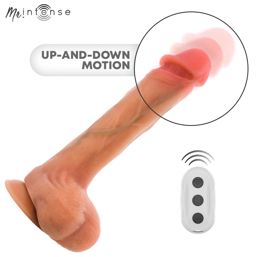 MR INTENSE - BRADLEY SILICONE VIBRATING DILDO WITH HEAT EFFECT AND REMOTE CONTROL 21 CM -Ø- 4.2 CM - Image 4