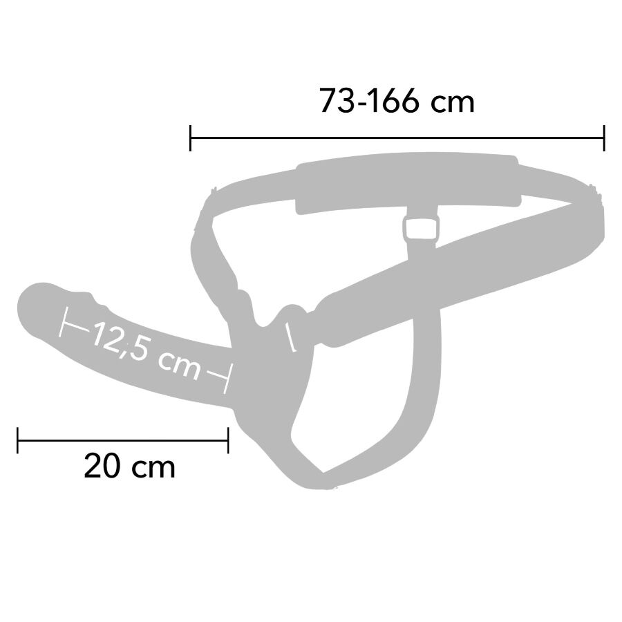 HIDDEN DESIRE - INFERNO MANCHON PÉNIS AVEC STRAP-ON 20 CM – Image 2