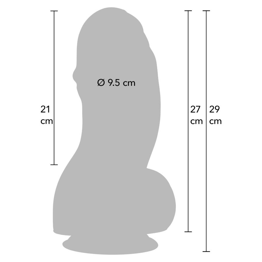 HIDDEN DESIRE - INFERNO FAT BOYS DILDO 27 CM - Imagen 2