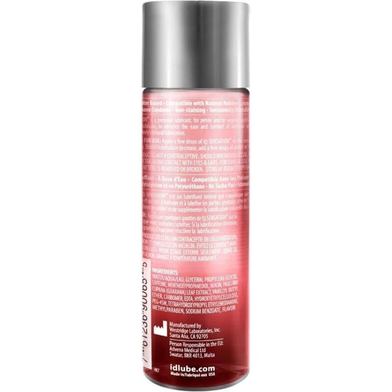 ID SENSATION - LUBRICANTE BASE AGUA EFECTO CALOR 250 ML - Imagen 2