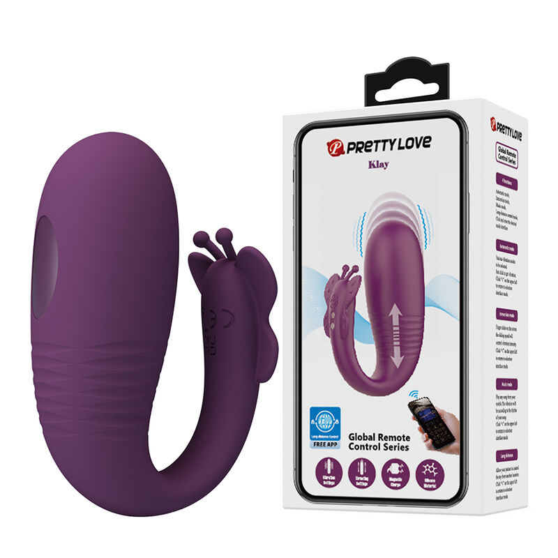 PRETTY LOVE - VIBRATEUR ŒUF À PROFONDEUR KLAY CONTRÔLÉ PAR APPLICATION VIOLET – Image 2