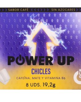 WUG Power Up - Chicle energético para concentración y resistencia BLISTER 8 UDS