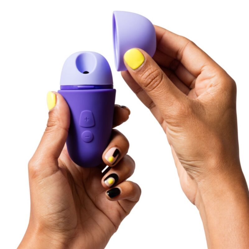 ROMP - STIMULATEUR CLITORIAL GRATUIT AVEC COUVERCLE, 10 NIVEAUX, RECHARGEABLE, VIOLET – Image 2