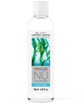 MIXGLISS - GEL NÜ 2 EN 1 LUBRICANTE BASE AGUA Y MASAJE NURU ALGA 150 ML