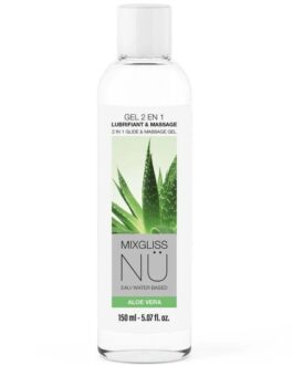 MIXGLISS - GEL NÜ 2 EN 1 LUBRICANTE BASE AGUA Y MASAJE NURU ALOE VERA 150 ML