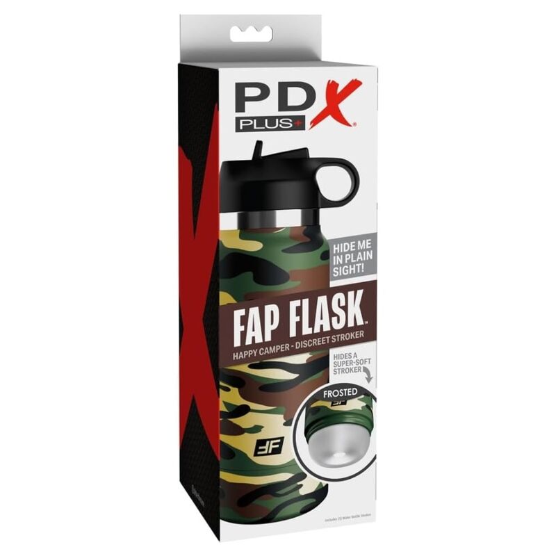 PDX PLUS - MASTURBADOR DISCRETO FAP FLASK HAPPY CAMPER CAMUFLAJE - Imagen 5