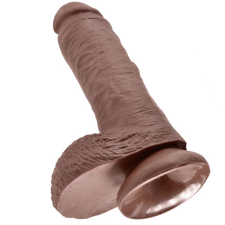 KING COCK - 8" PENE REALÍSTICO MARRÓN 20.3 CM - Imagen 5