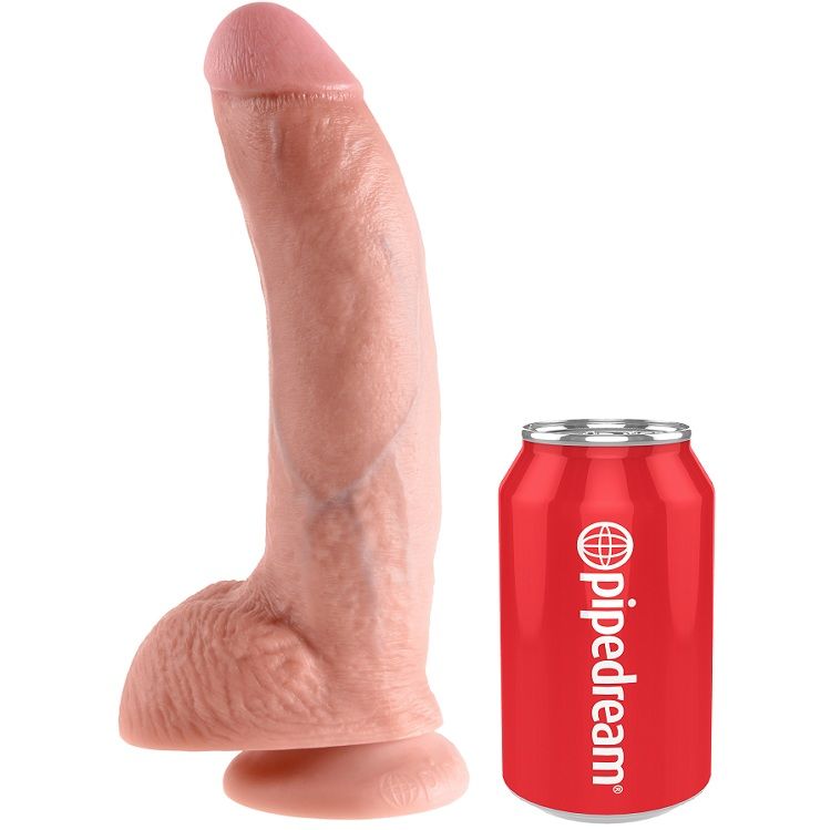 KING COCK - 9 DILDO FLESH CON SFERE 22.9 CM - immagine 3