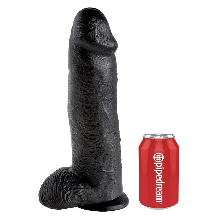 KING COCK - DILDO SCHWARZ MIT EIER 30.48 CM – Bild 4