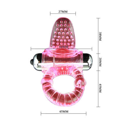 BAILE - SWEET ABS 10 RITMOS RING ANILLO PENE VIBRADOR ROSA - Imagen 4