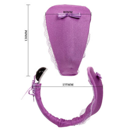 BAILE - TANGA CON VIBRADOR CON CONTROL REMOTO LILA - Imagen 5