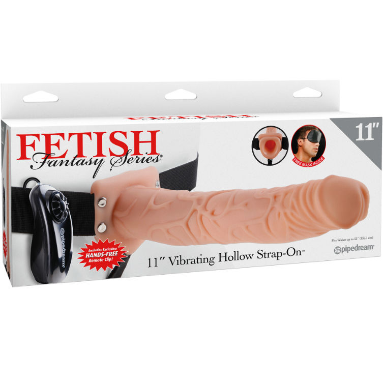 FETISH FANTASY SERIES - 11 STRAP-ON CREUX VIBRANT AVEC BILLES 27.9CM CHAIR – Image 3