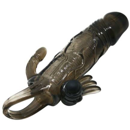 BAILE - BRAVE MAN FUNDA PENE ANAL Y CLITORIS VIBRADOR 16.5 CM NEGRO - Imagen 5