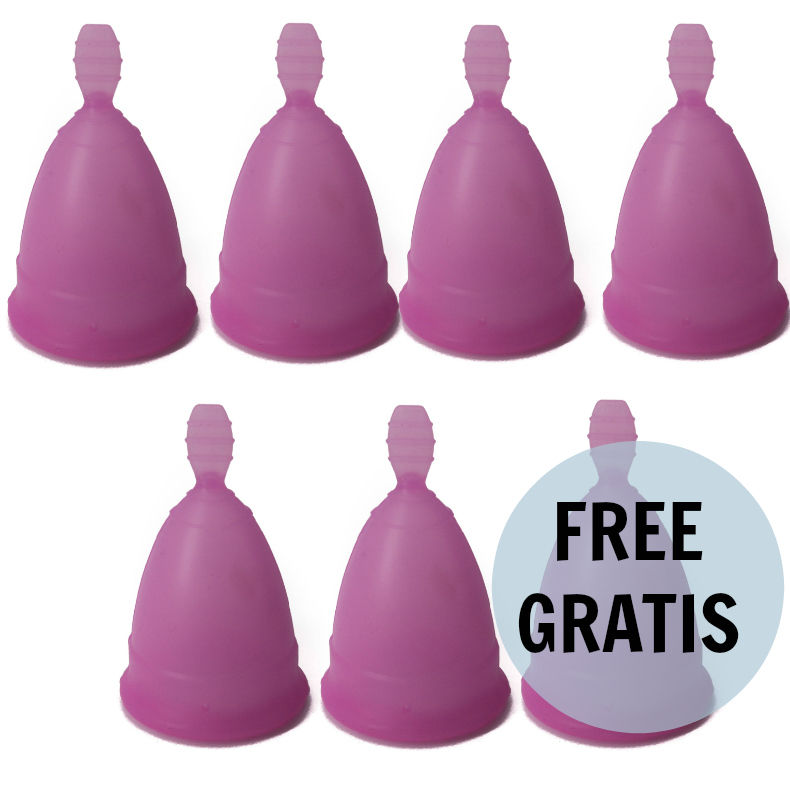 NINA KIKÍ - COPA MENSTRUAL TALLA S LILA 6 + 1 GRATIS - Imagen 5