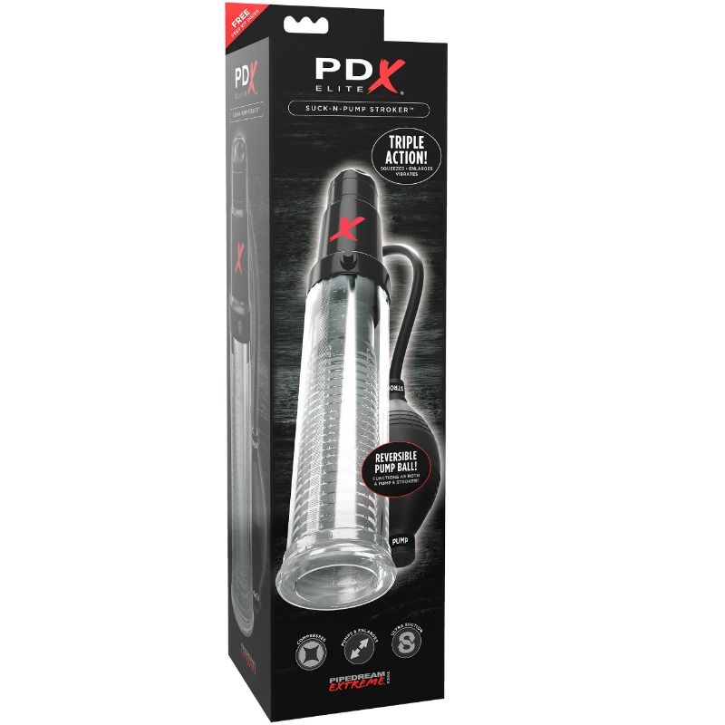 PDX ELITE - SUCK N PUMP STROKER MASTURBATEUR VIBRANT POMPE D'ASPIRATION – Image 4