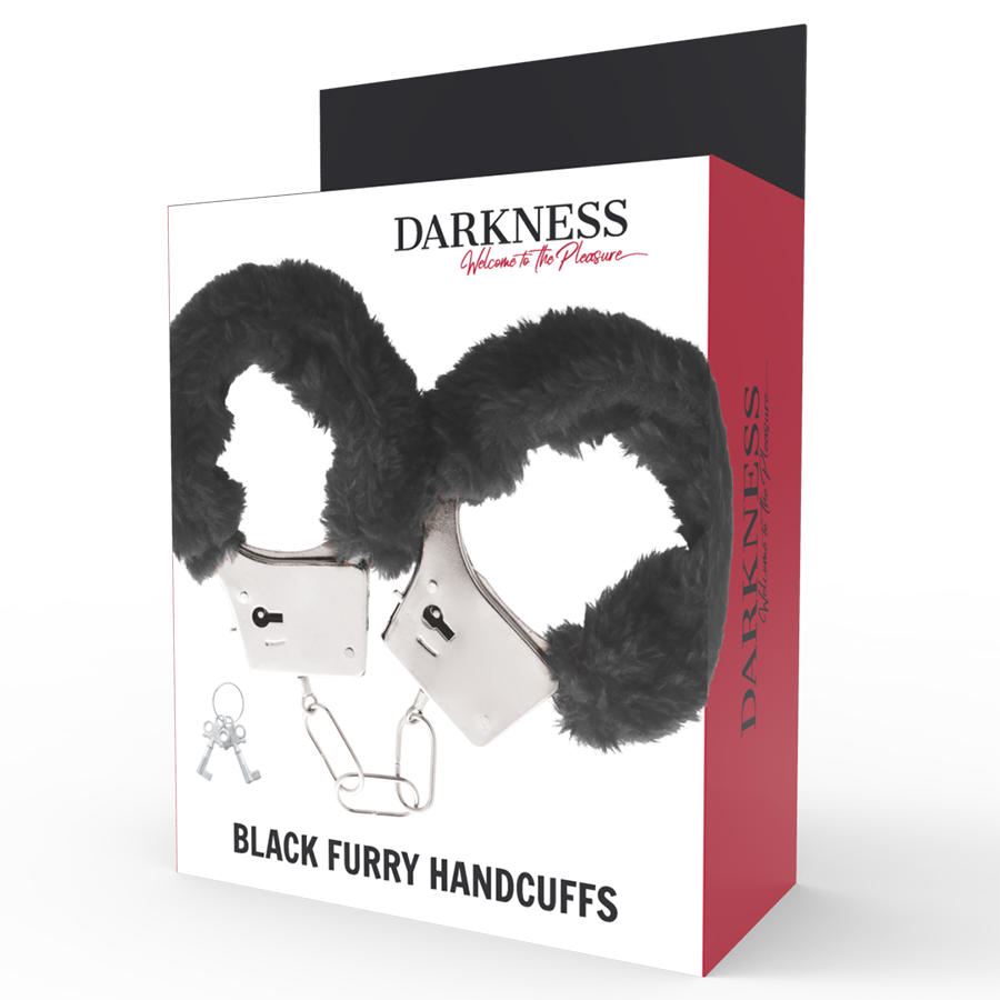 DARKNESS - MENOTTES EN MÉTAL DOUBLÉES NOIRES – Image 3