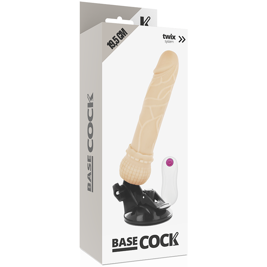 BASECOCK - VIBRATEUR TÉLÉCOMMANDE NATUREL RÉALISTE 19.5 CM -O- 4 CM – Image 4