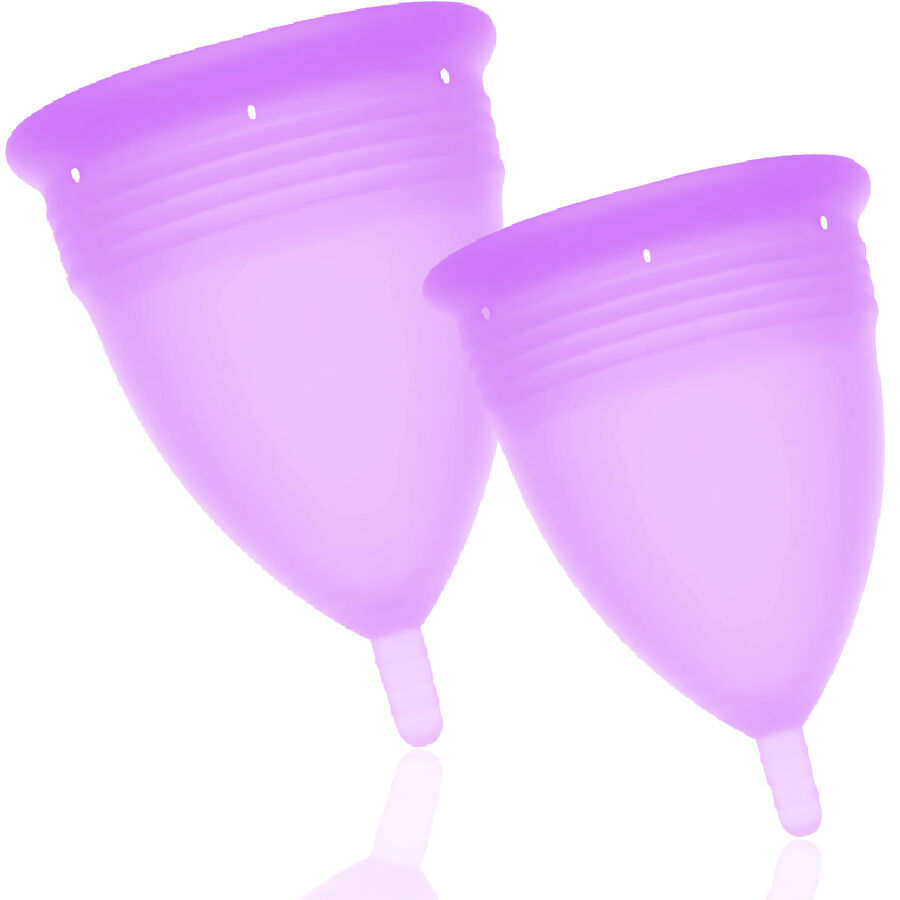 STERCUP - PACK COPA MENSTRUAL SILICONA FDA TALLA S + L LILA - Imagen 2