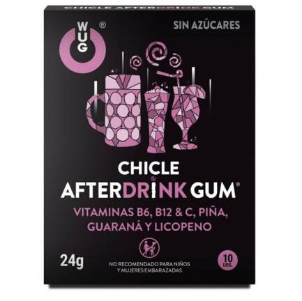 WUG GUM - AFTER DRINK CHICLE RESACA 10 UNIDADES - Imagen 2