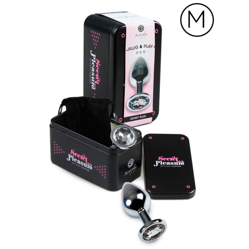 SECRETPLAY - PLUG ANAL ALUMINIO TRANSPARENTE 7 CM - Imagen 2