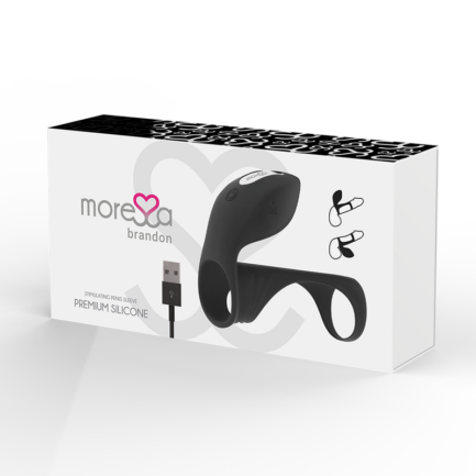 MORESSA - BRANDON POTENTE ANILLO VIBRADOR CON FUNDA DE ENGROSAMIENTO MASCULINO - Imagen 3