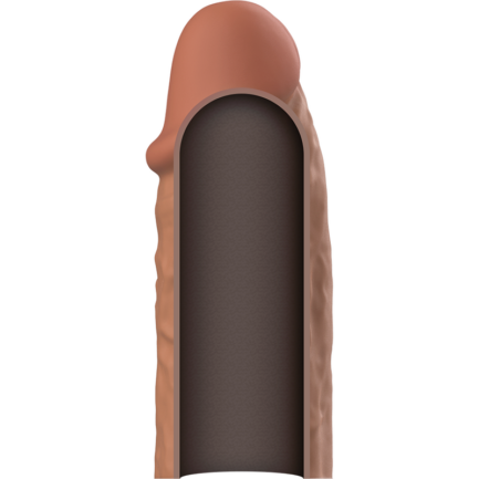 VIRILXL - EXTENSION DE PENE LIQUID SILICONE V3 MARRON - Imagen 5